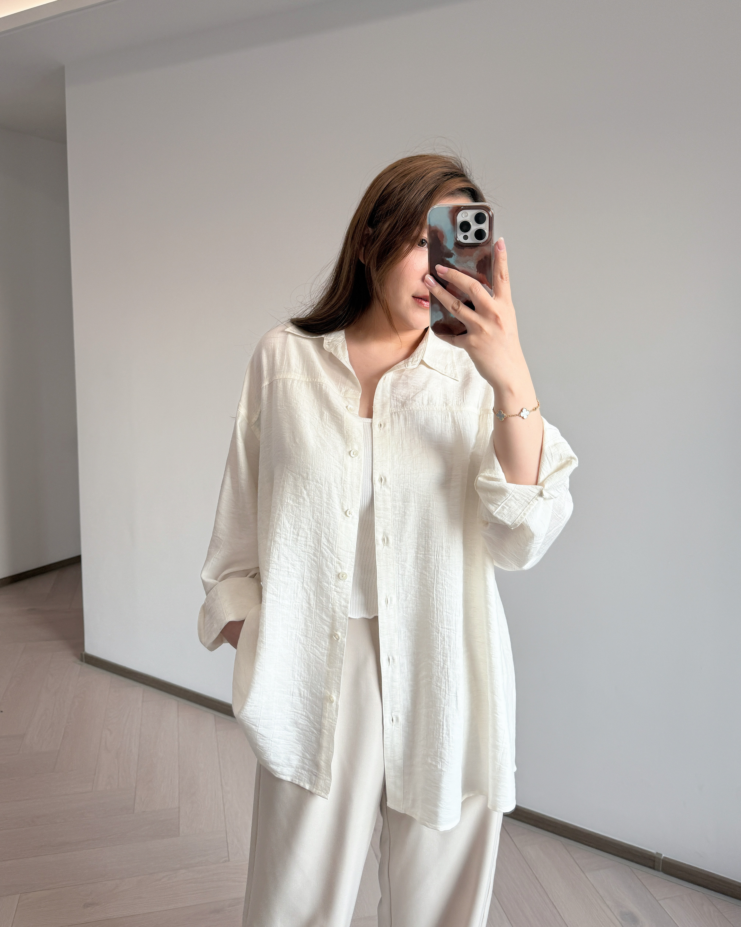 現貨 7148 棉麻垂墜感襯衫 - 男女size