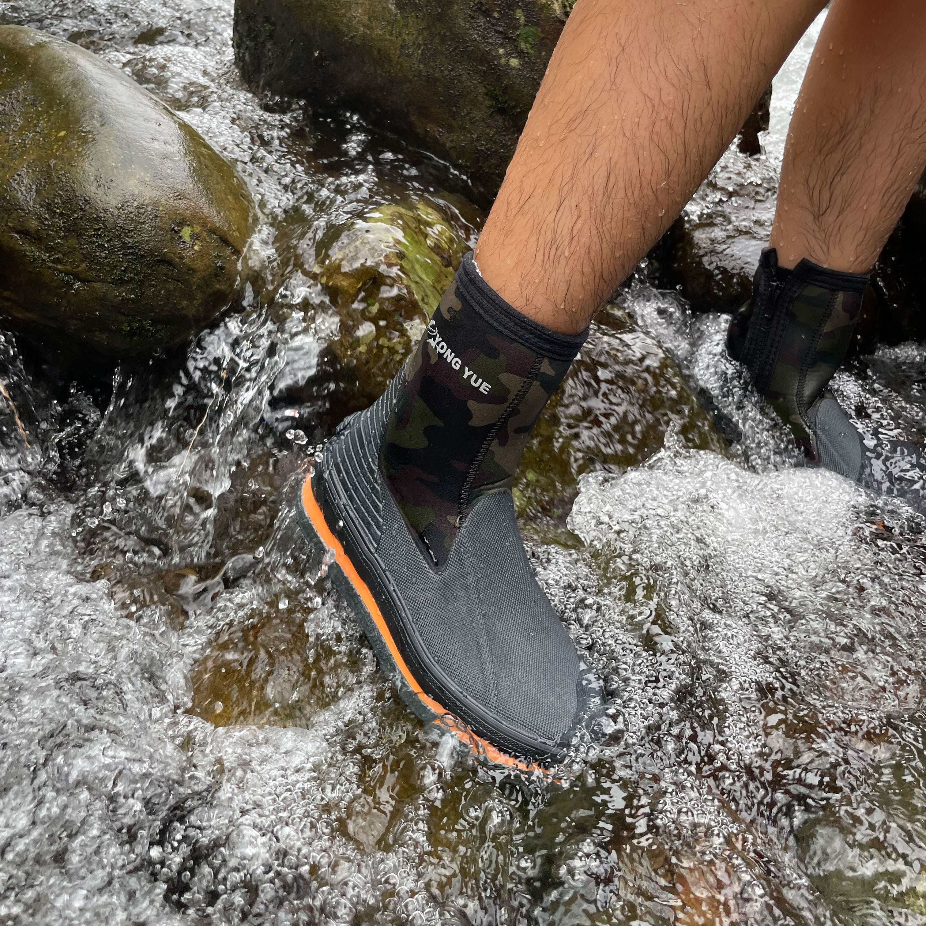 YONGYUE圓楦頭EVA防滑鞋/迷彩