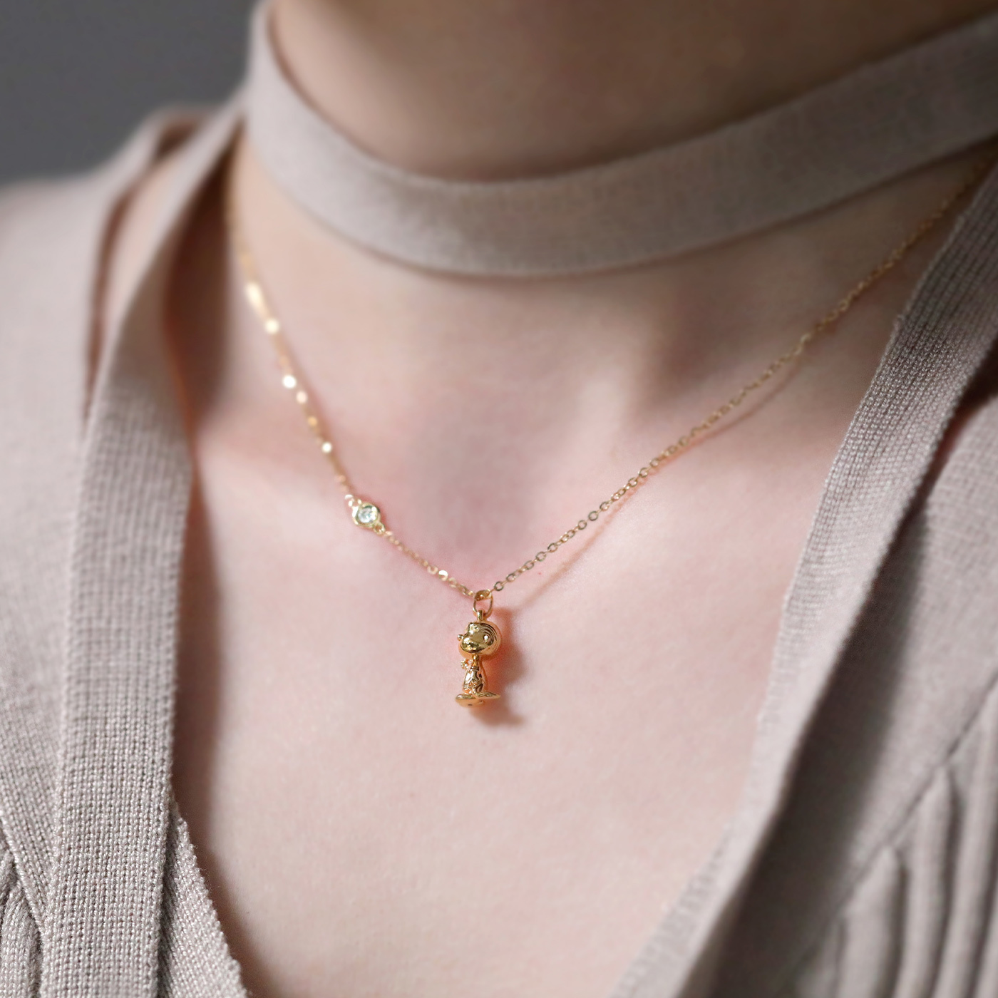 SNOOPY｜毛毯的幸福 — 3分鑽石項鍊