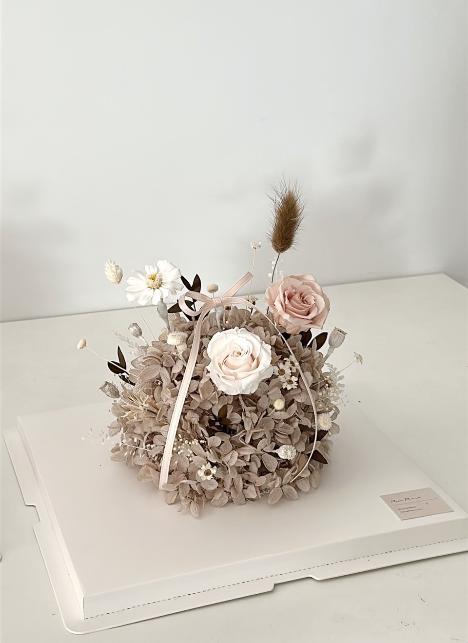 永生繡球花蛋糕- 杏仁奶茶 (不可食用)