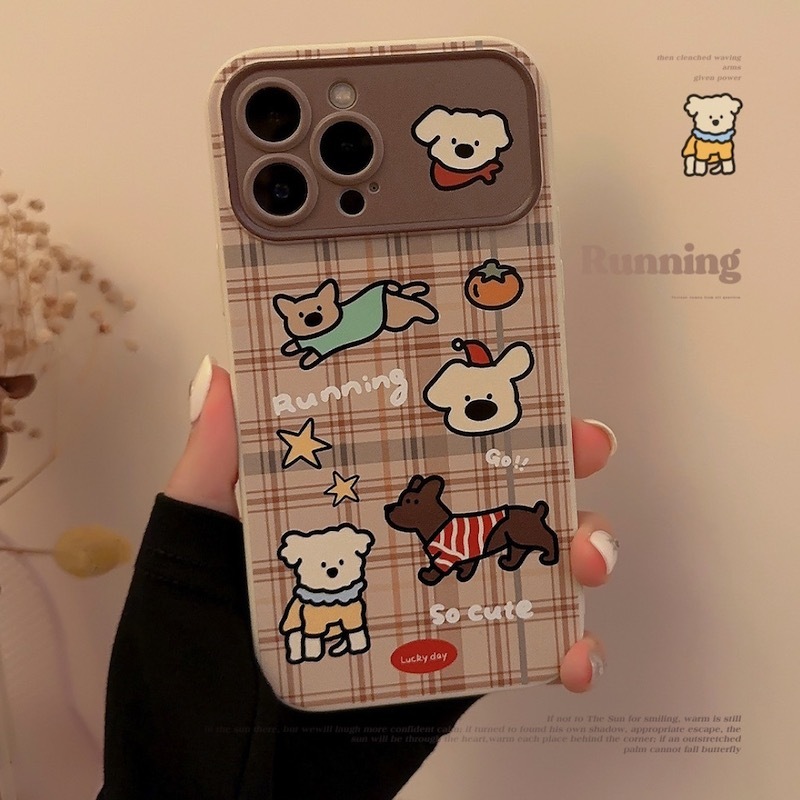 《03200》格紋與狗狗們手機殼