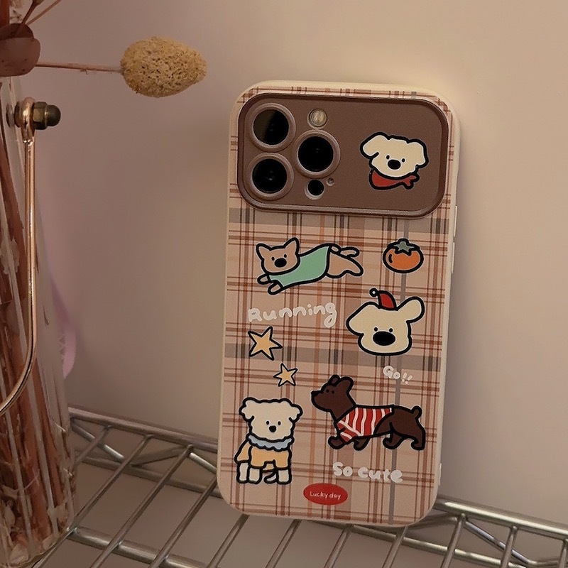 《03200》格紋與狗狗們手機殼