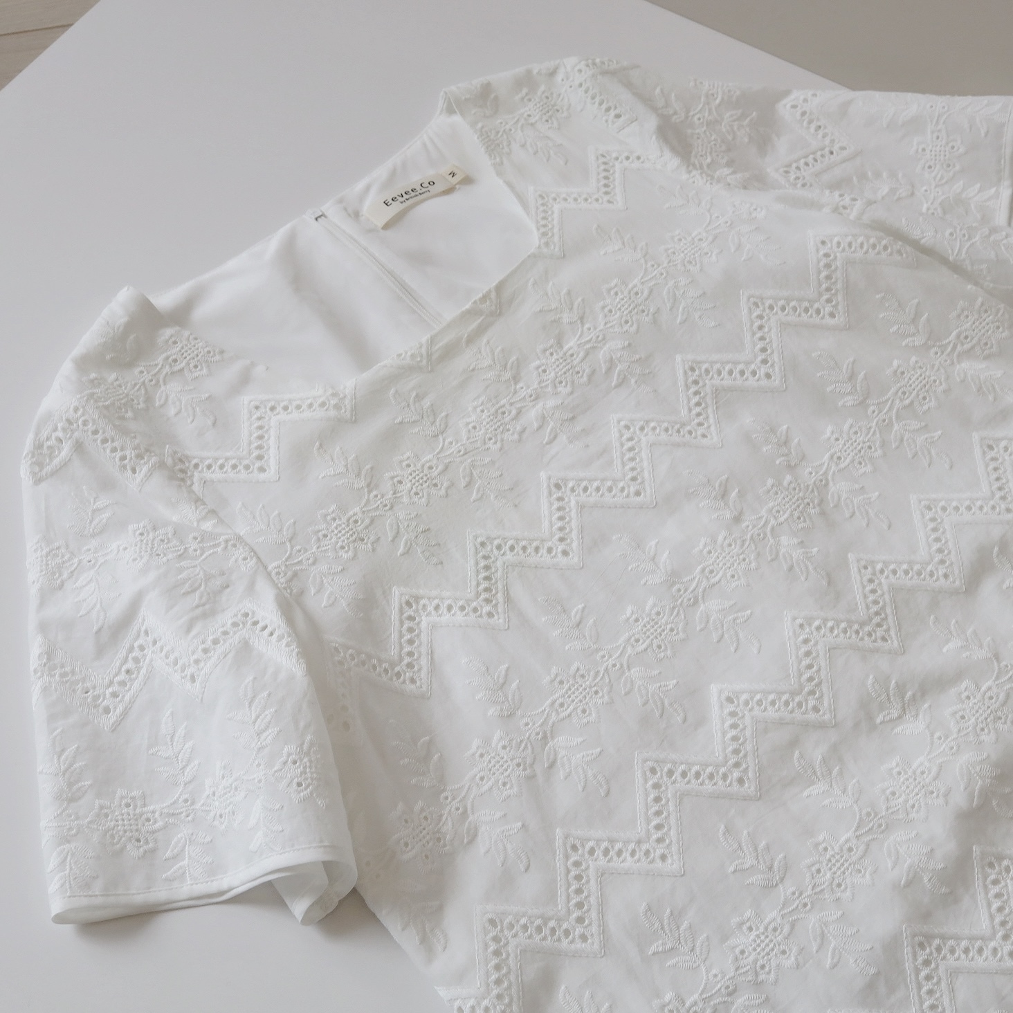 現貨 7166 米白刺繡中長裙