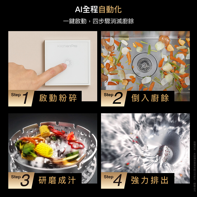 K90 斷水流廚下廚餘機