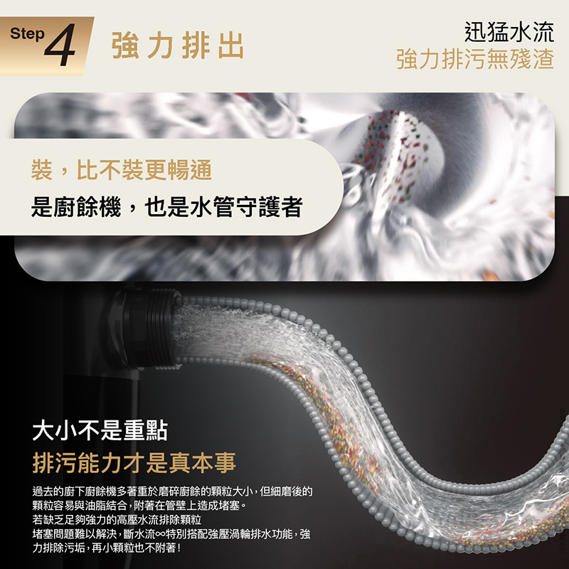 K90 斷水流廚下廚餘機