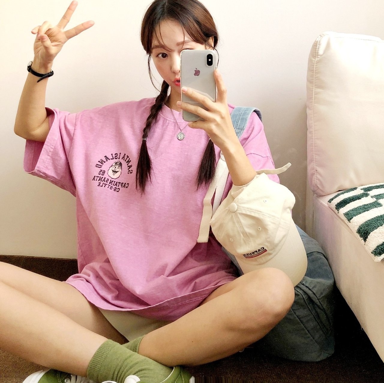 ᴴᴼᵀ ▸▸店長推薦◃◃ 春夏新款/老爺爺水洗長版上衣 MANIFEST正韓🇰🇷