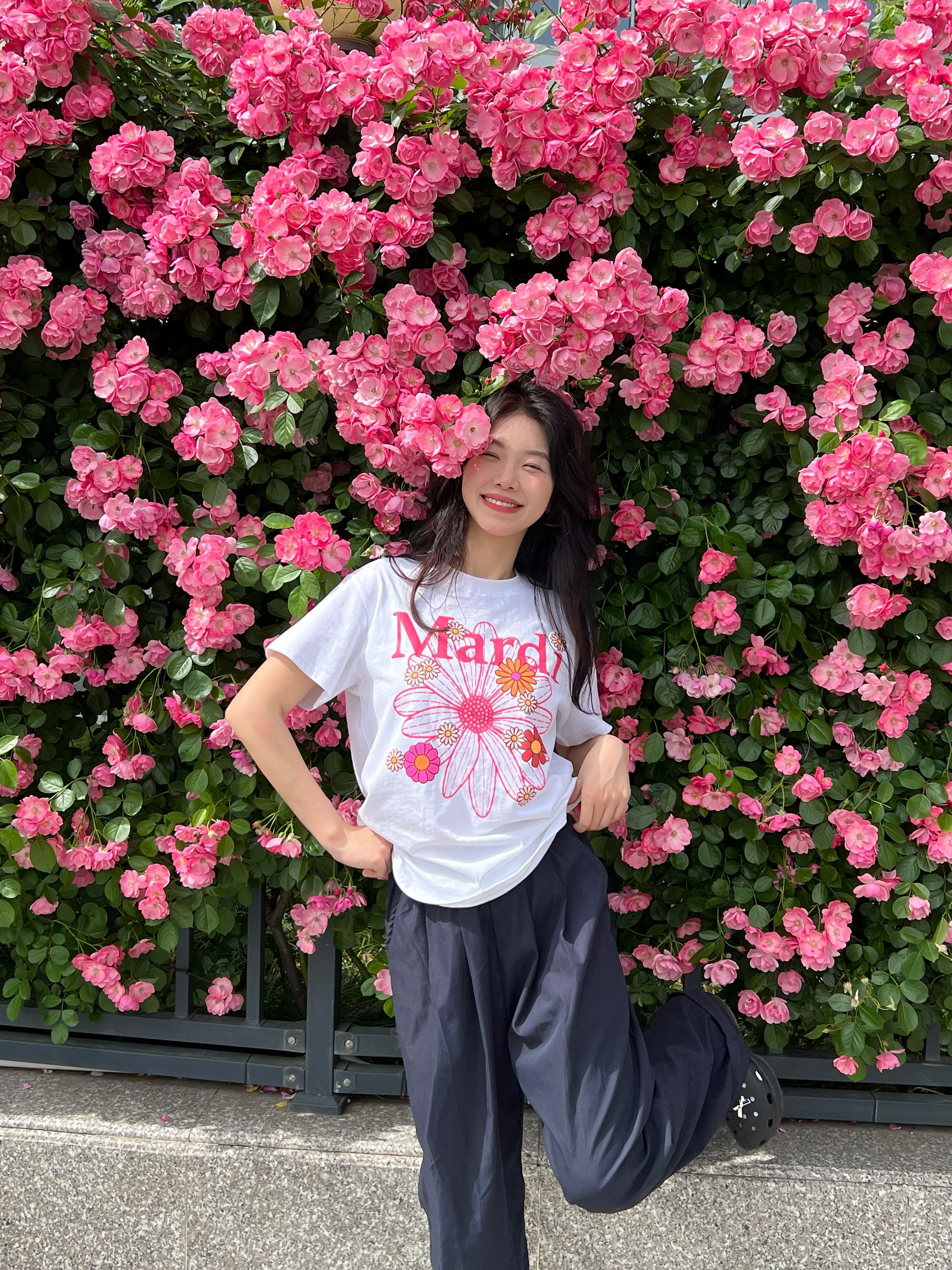 一般款 🇰🇷 韓國 MARDI MERCREDI TSHIRT FLOWERMARDI BLOSSOM 金高銀同款 花花 小雛菊 繁花 短T 短袖 夏天 / 現貨