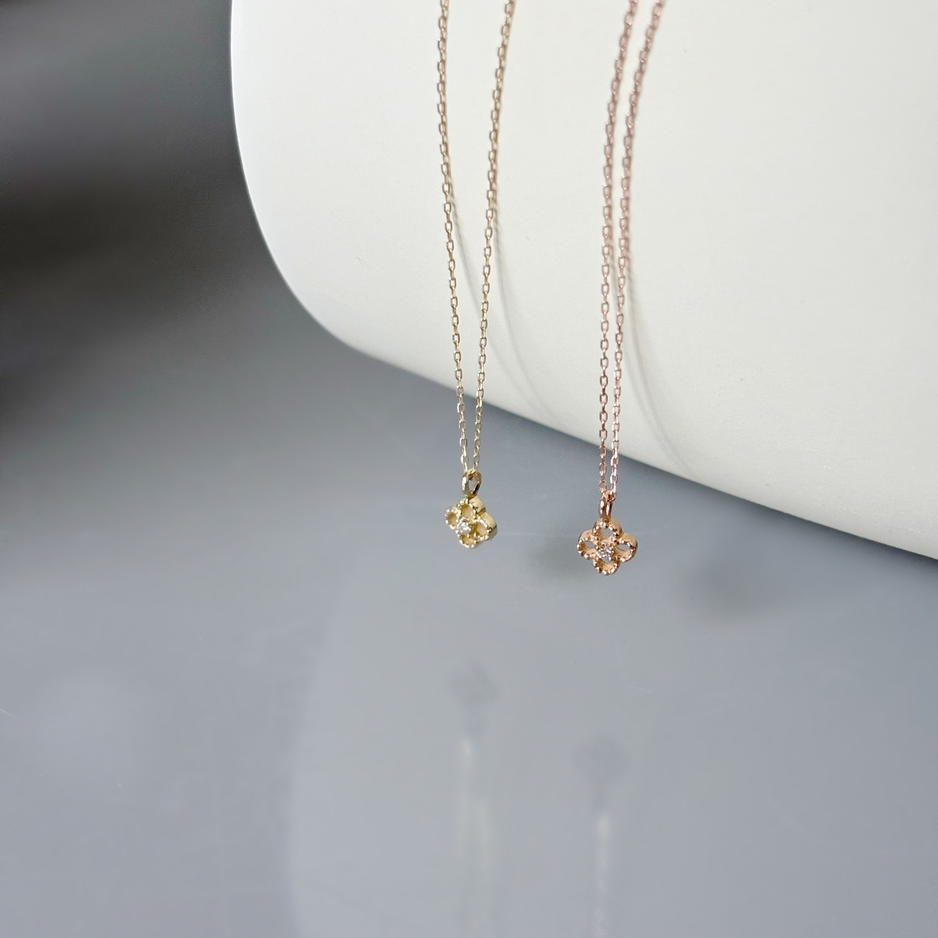 14K四葉草真鑽項鍊