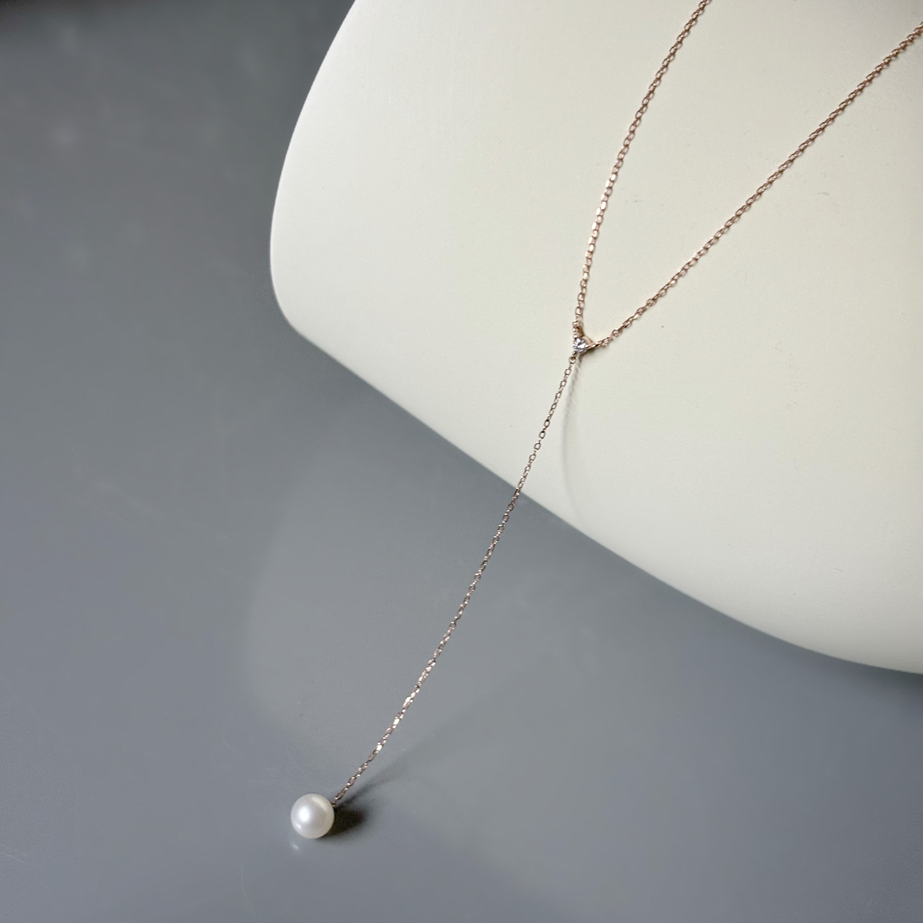 14K真鑽珍珠奶溝鍊