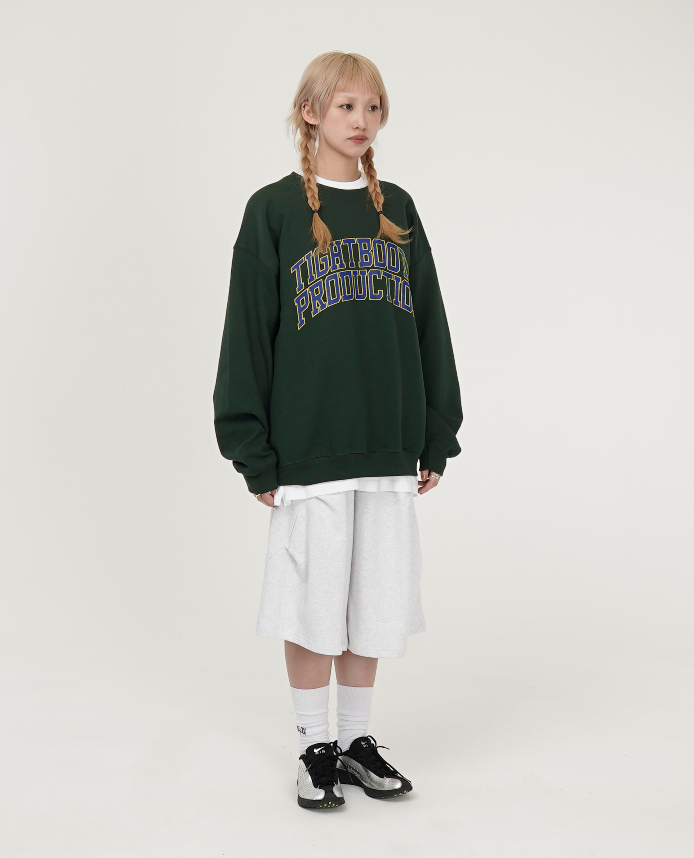 TIGHTBOOTH COLLEGE CREW SWEAT SHIRT - 25SS
