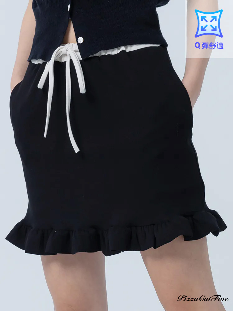 [SALE]濾鏡面膜荷葉邊短裙（內有安全褲）PizzaCutFive PCF252491006