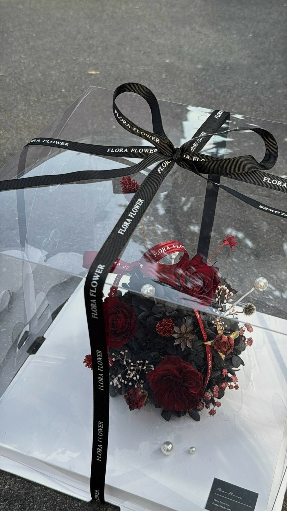 永生花繡球花蛋糕-黑森林 (不可食用)