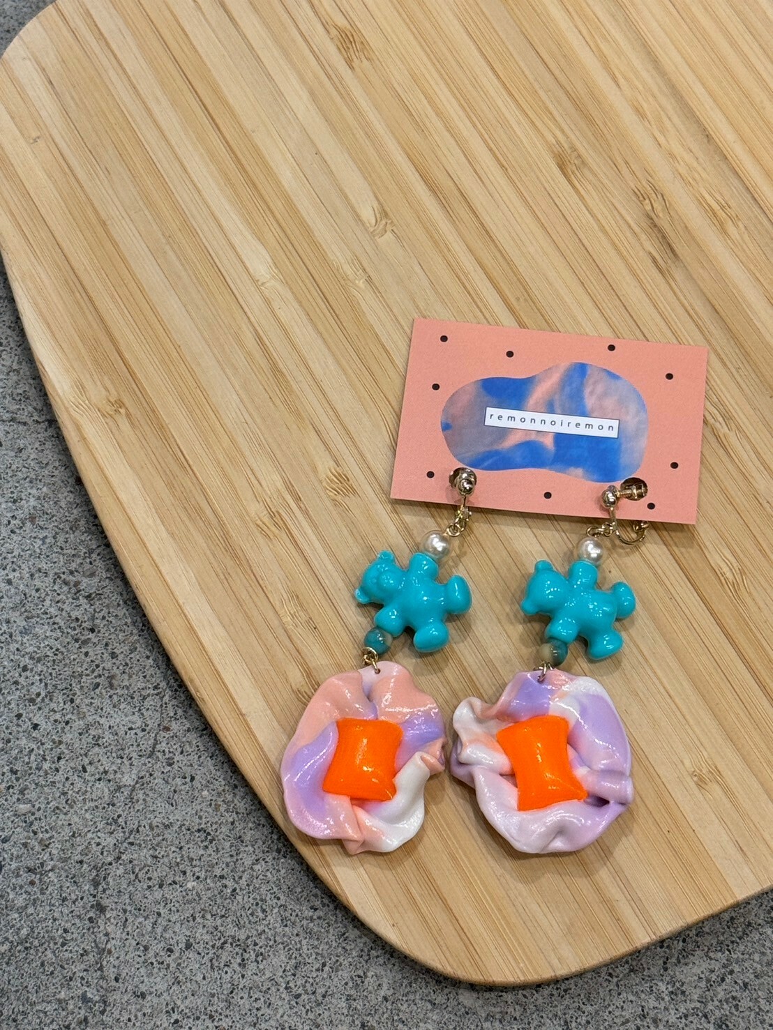 [remonnoiremon] 繽紛小熊耳環 | remon118