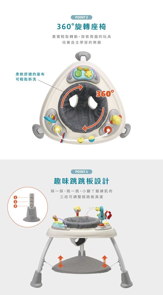Explore & Grow Seat 多功能遊戲座/灰色