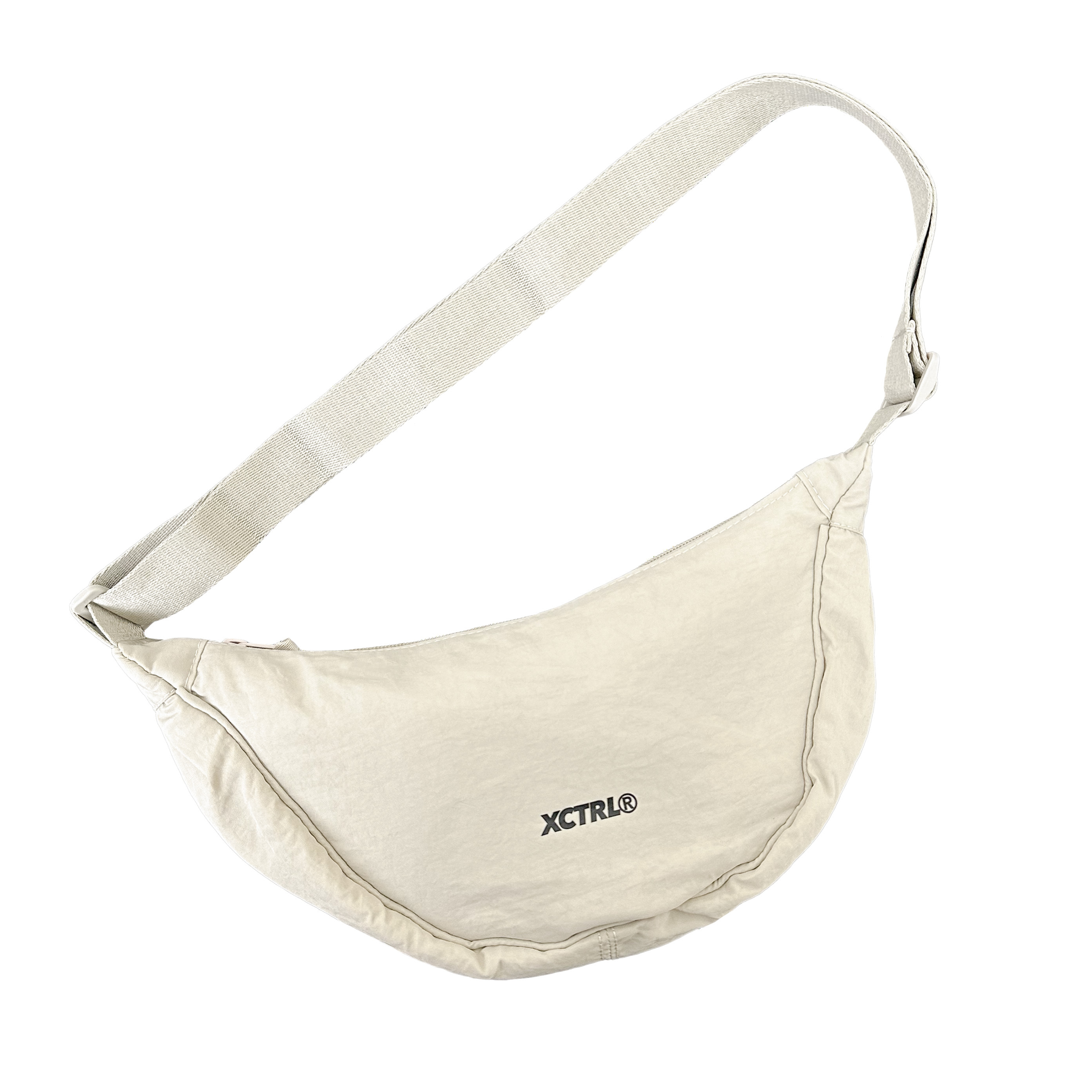 XCTRL 半圓弧鋪棉肩背包-奶油