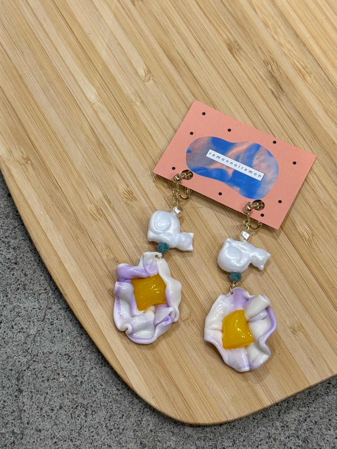 [remonnoiremon] 繽紛貓咪耳環 | remon119