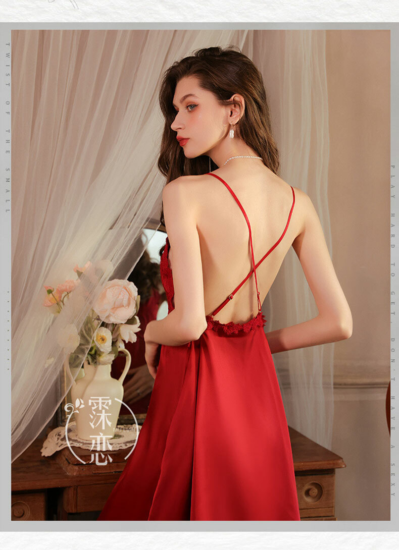 法式情懷蕾絲吊帶睡裙｜情趣內衣