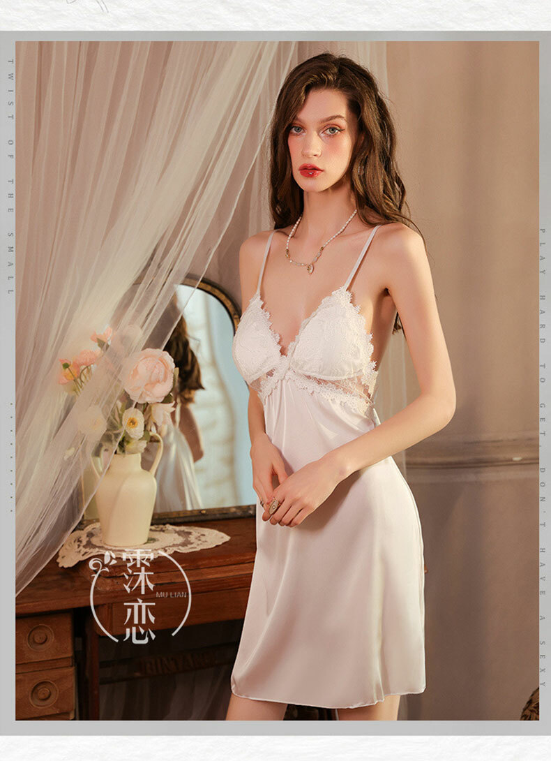 法式情懷蕾絲吊帶睡裙｜情趣內衣