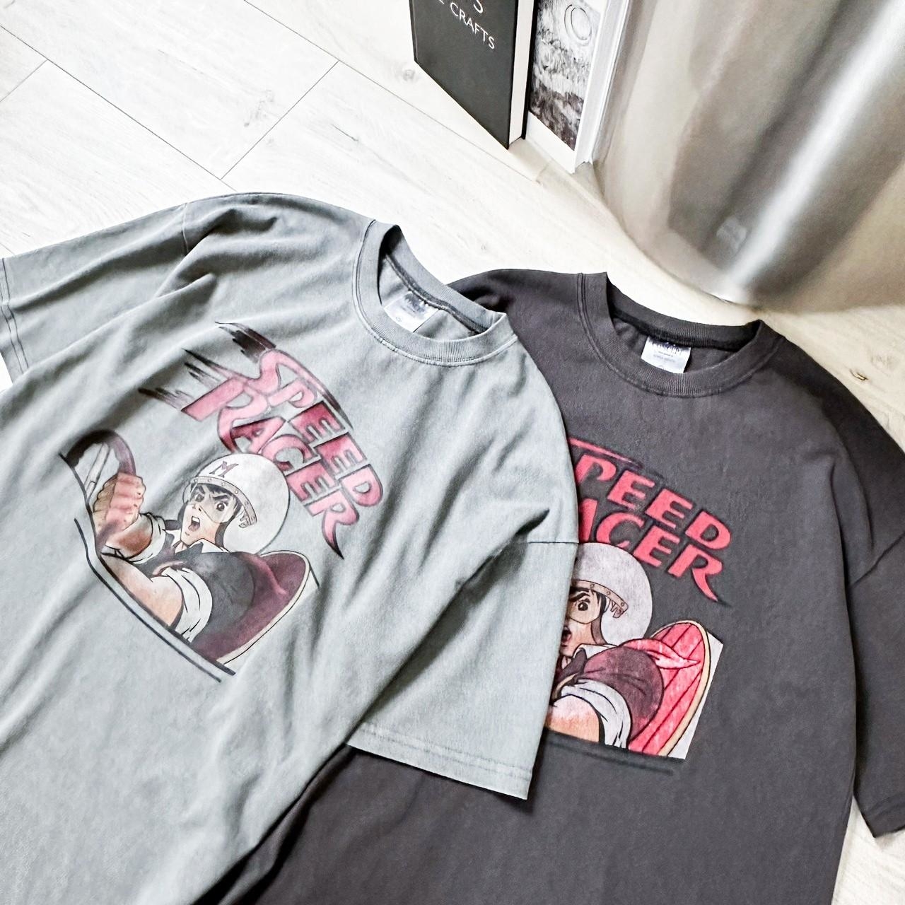 韓國短袖 復古飆車手水洗短T 80258