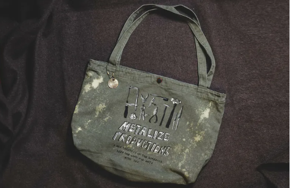 METALIZE - Tanned Gal X METALIZE 水洗作舊帆布托特包
