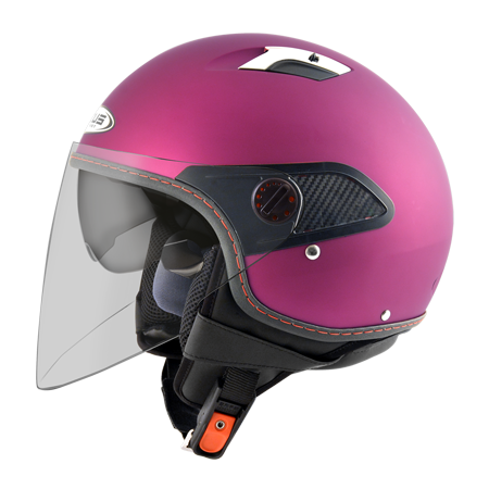 ZEUS ZS-212A 耐刮消光桃紅 素色 四分之三 半罩式  內墨片