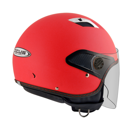 ZEUS ZS-212A 消光紅 素色 四分之三 半罩式  內墨片