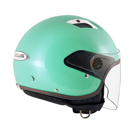 ZEUS ZS-212A 淺藍綠 素色 四分之三 半罩式  內墨片