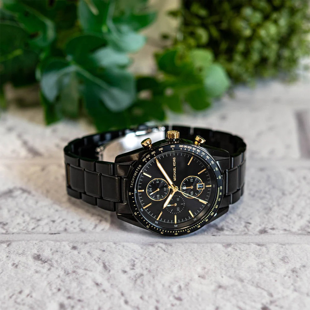 【WANgT】Michael Kors MK9113 真三眼 計時 日期顯示 黑框 不鏽鋼 夜光 都會 男款 石英錶