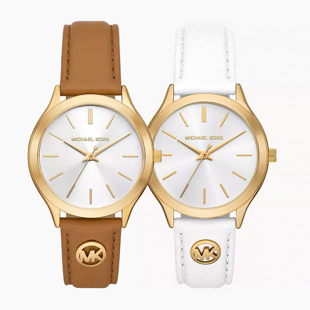 【WANgT】Michael Kors MK7465/MK7466 亮麗都會風格 簡約時標 金框 女款 石英錶