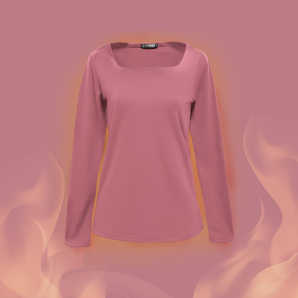 【方領】速暖絨保暖衣3.0-玫瑰粉