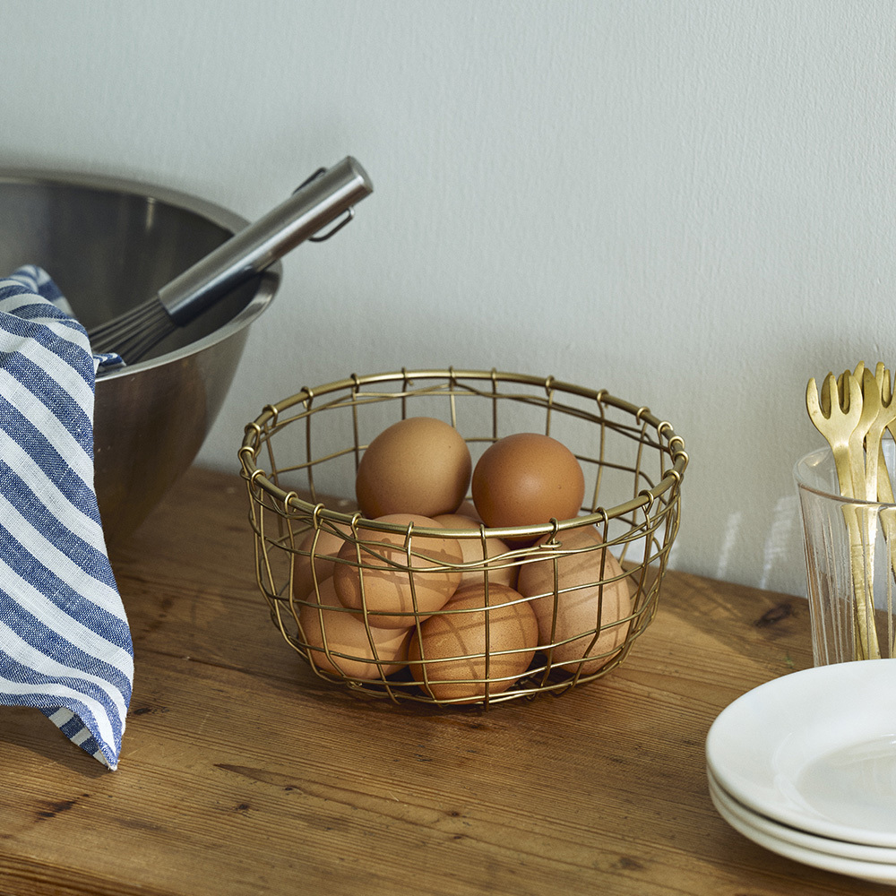 fog - 金色鐵製水果籃 /S