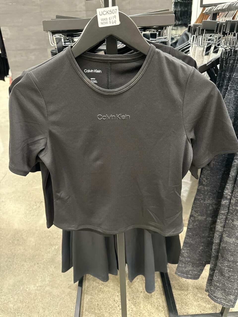 [S] CALVIN KLEIN MODERN SPORT CREWNECK T-SHIRT,BLACK, SP40608620-404F238002 (SCK692)