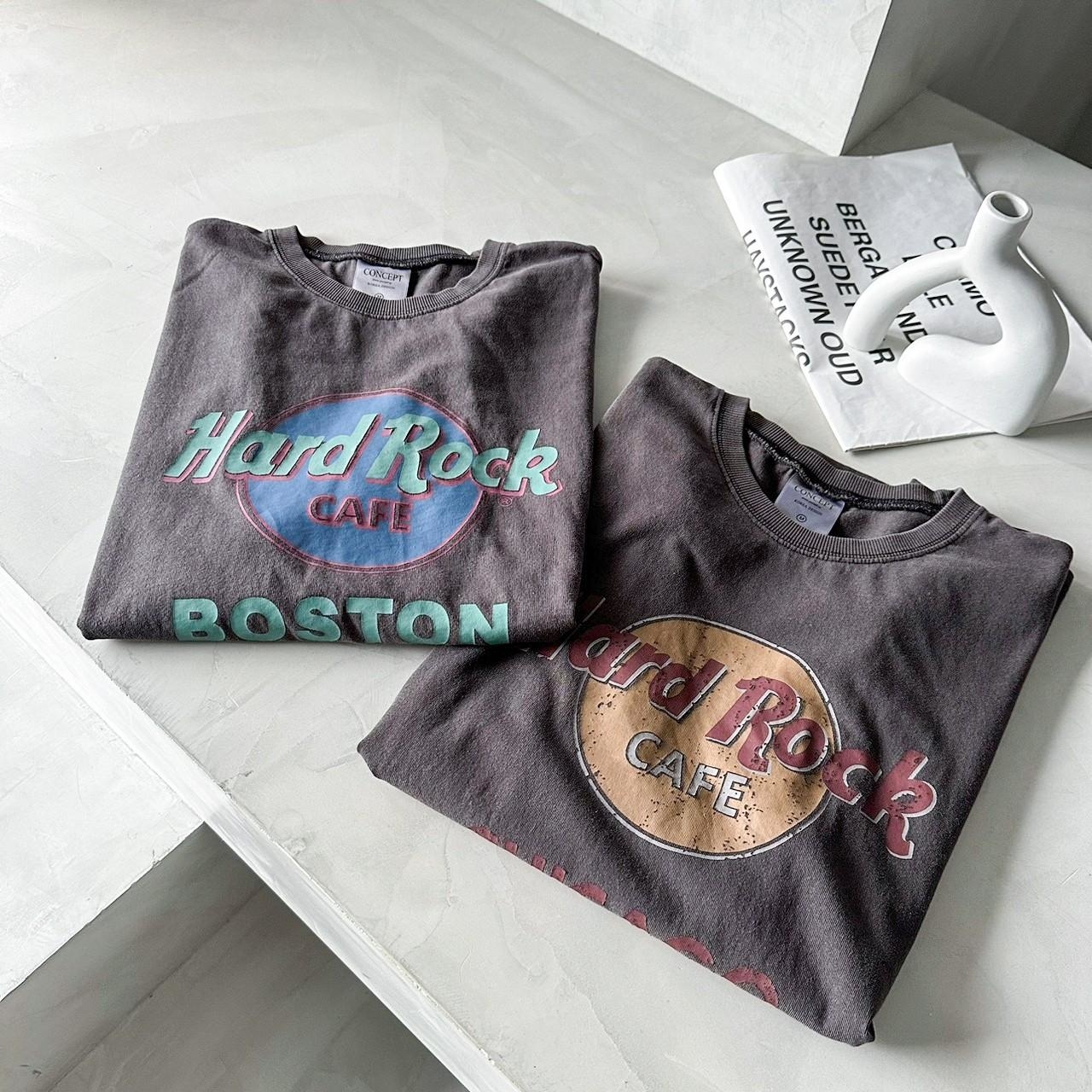 韓國短袖 Hard Rock水洗短T 80342