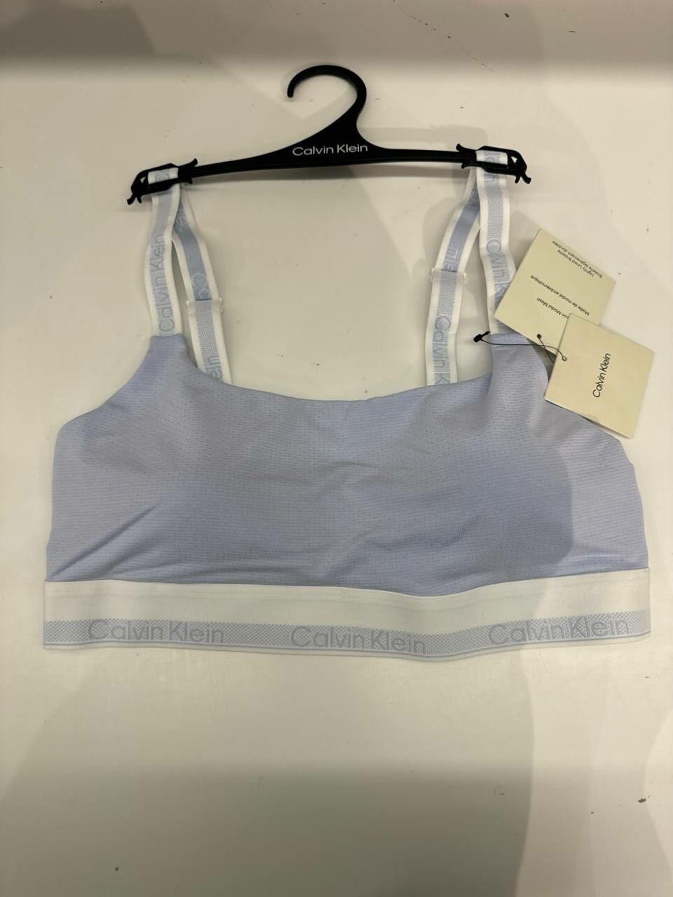 [S] CALVIN KLEIN LOGO TAPE SPORTS BRA,BLUE, QF7970-451 (SCK695)