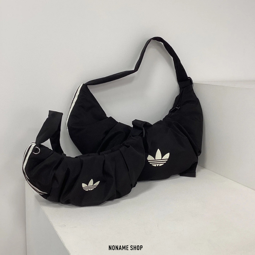 ADIDAS ORIGINALS 三葉草 皺皺 牛角包 雲朵包 黑色