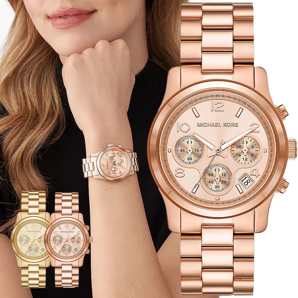 【WANgT】Michael Kors MK7323 MK7324 三眼 計時 日期顯示 夜光指針 不鏽鋼 石英 女錶