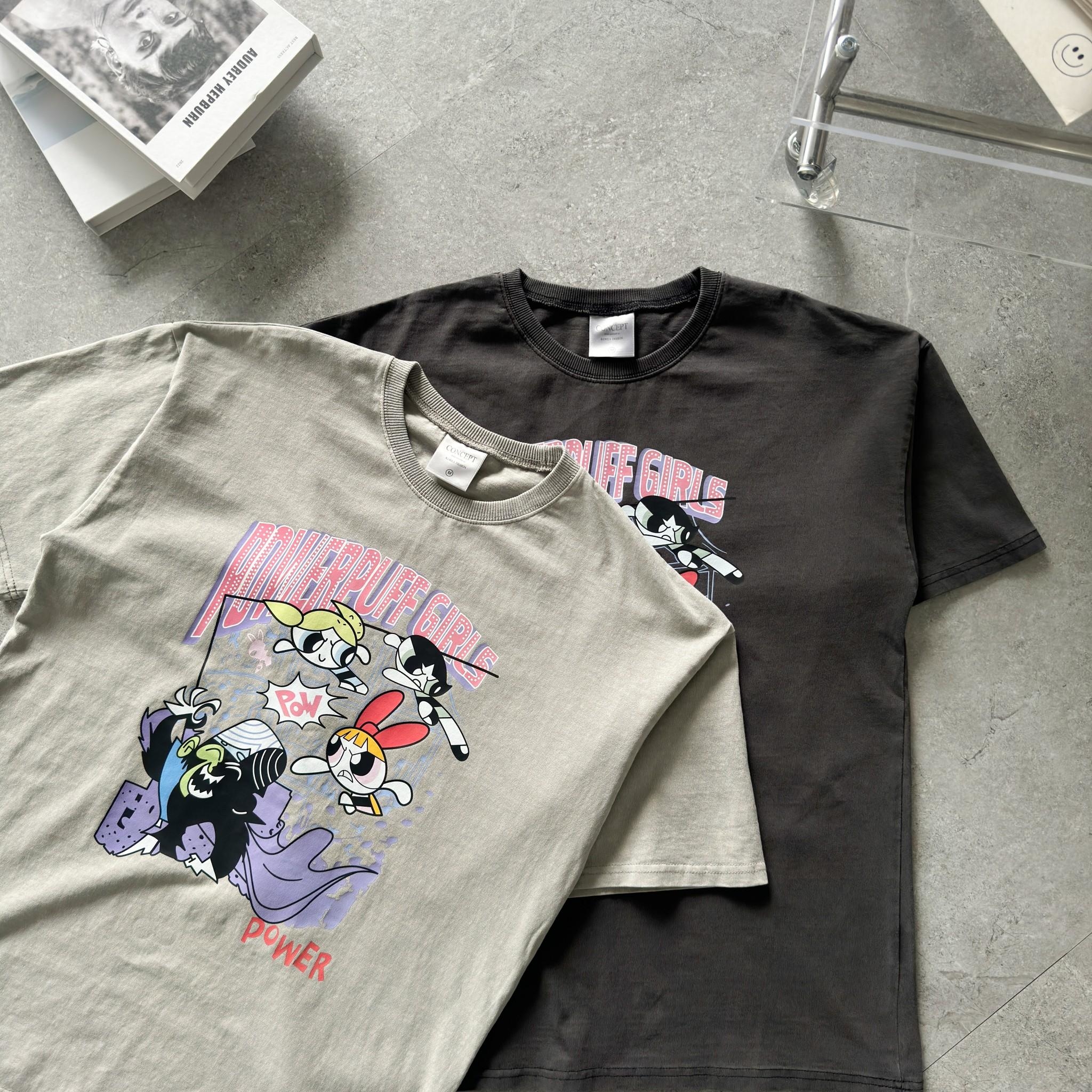 韓國短袖 小女警魔人啾啾短T 80642