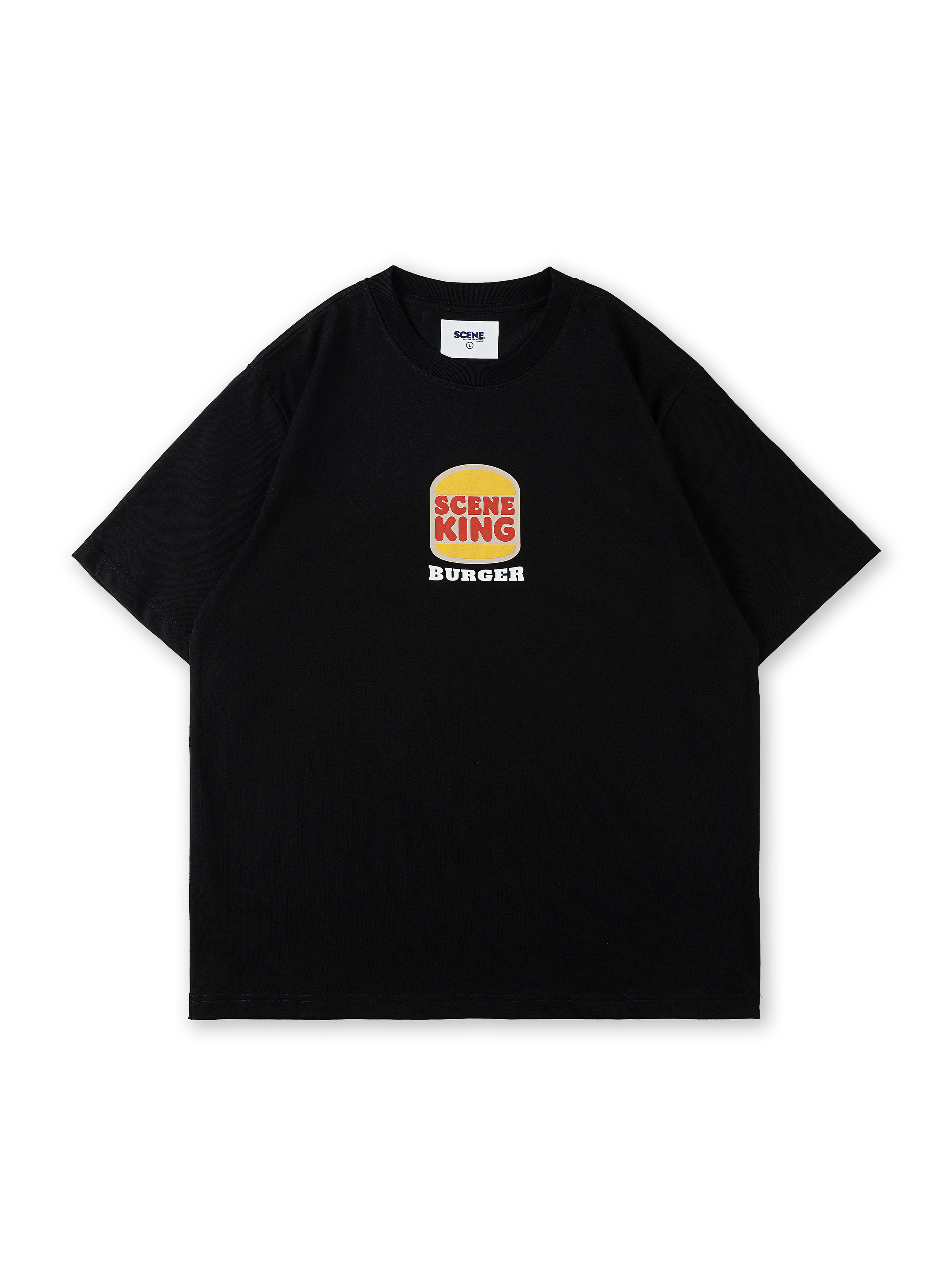 Retro 80'S Graphic Tee 03 // Black (burger)