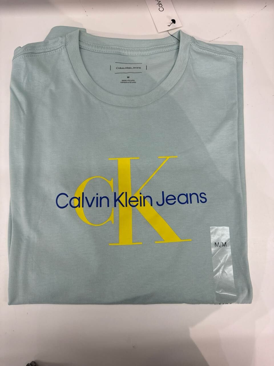 [S] CALVIN KLEIN MONOGRAM LOGO TEE,MINT, SP40603175-40EM286331 (SCK700)