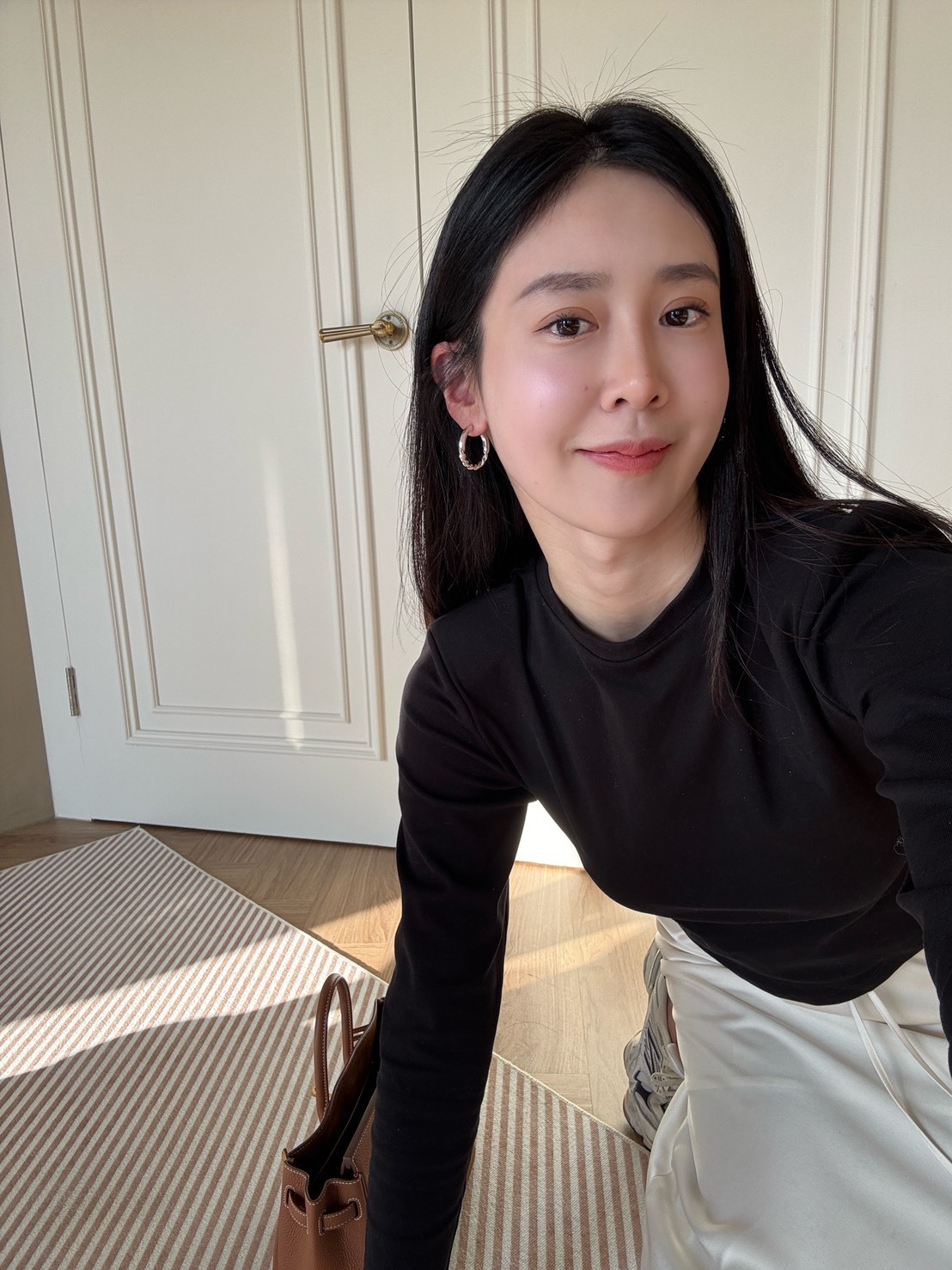 半旋繞圓環耳環*少量現貨