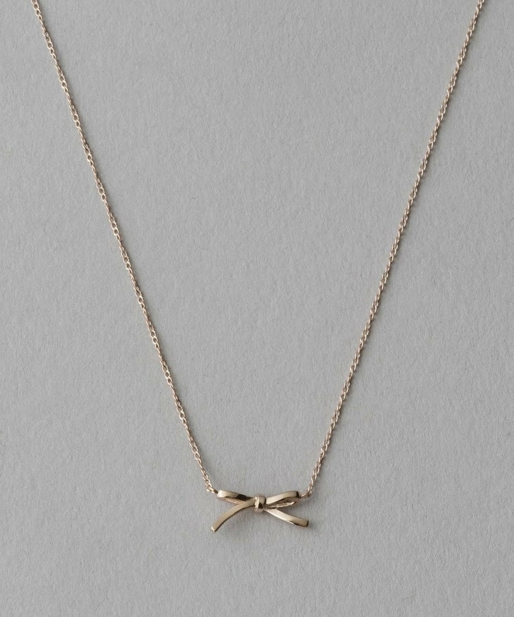 [現貨優惠]ete 緞帶蝴蝶結項鍊 銀