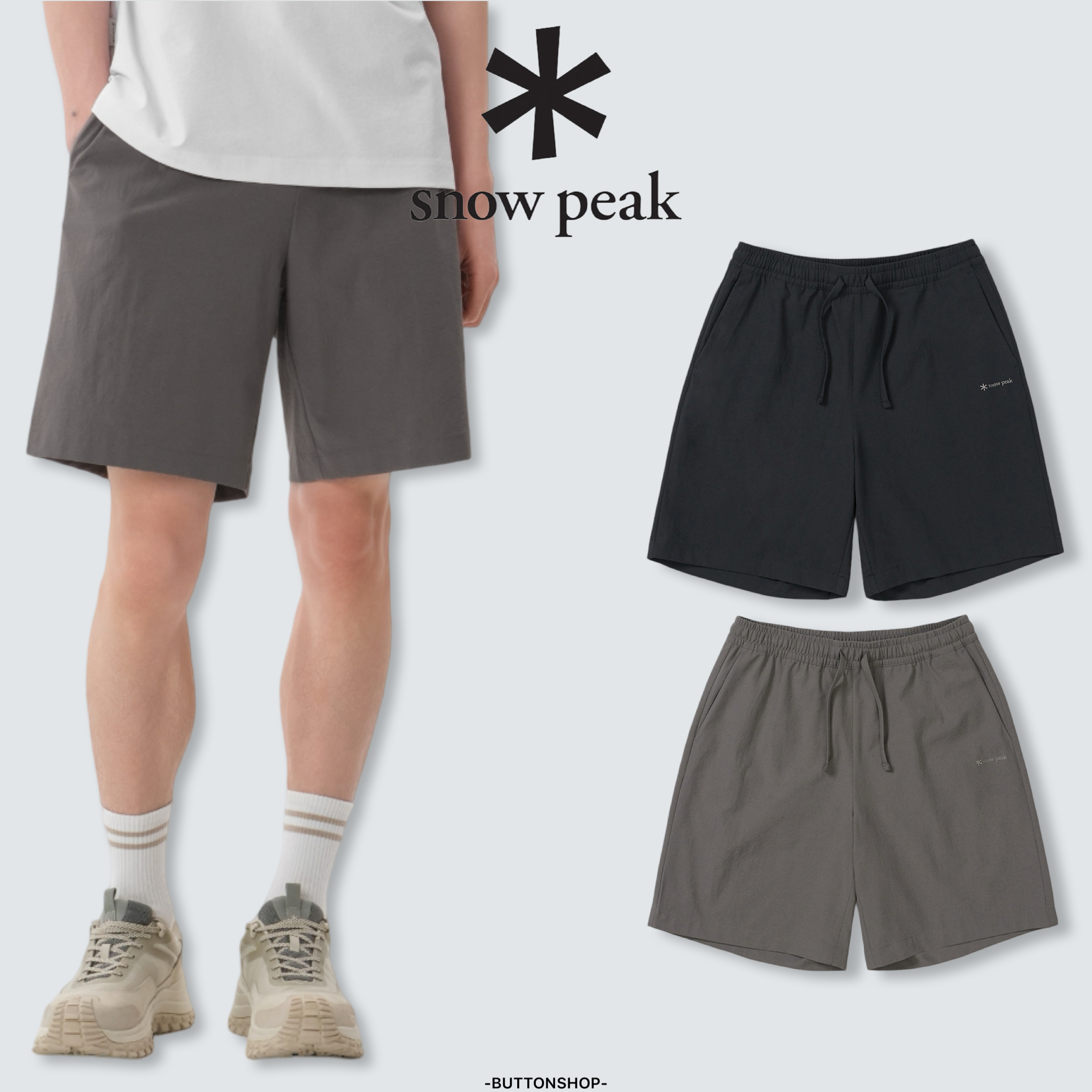 【現貨】snow peak Classic Woven Shorts 刺繡logo 短褲 S25MUTHP16