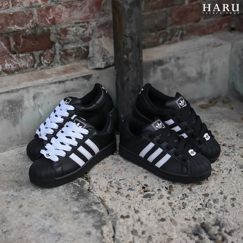 陳冠希同款 ADIDAS SUPERSTAR 2.0 貝殼頭 三葉草 愛迪達 黑白 黑標 男女生 復古休閒鞋 JI3538 KK4474