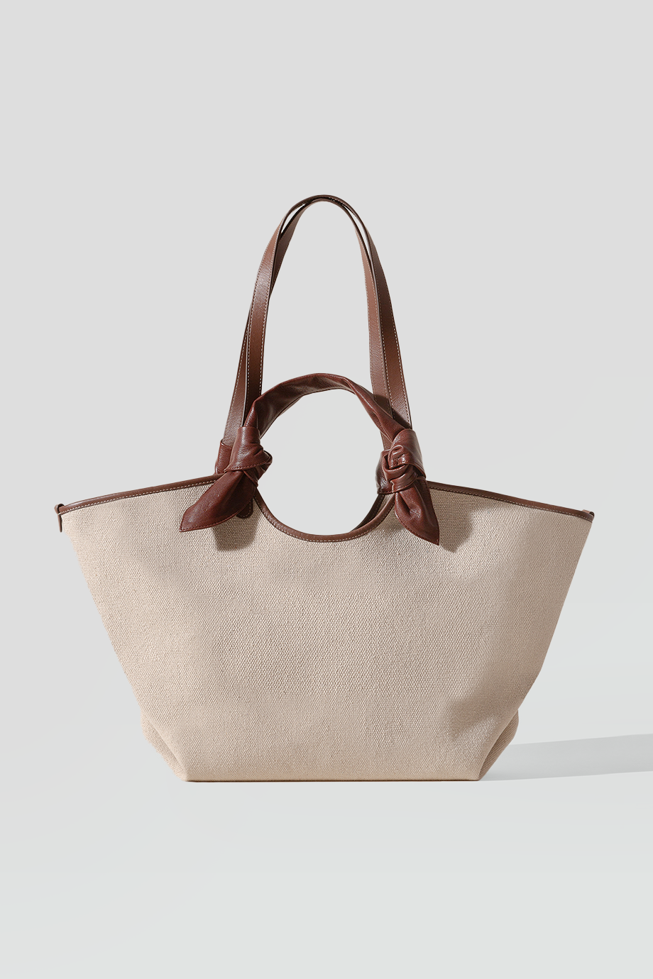 HEREU｜FONOL 真皮結飾折疊帆布托特包