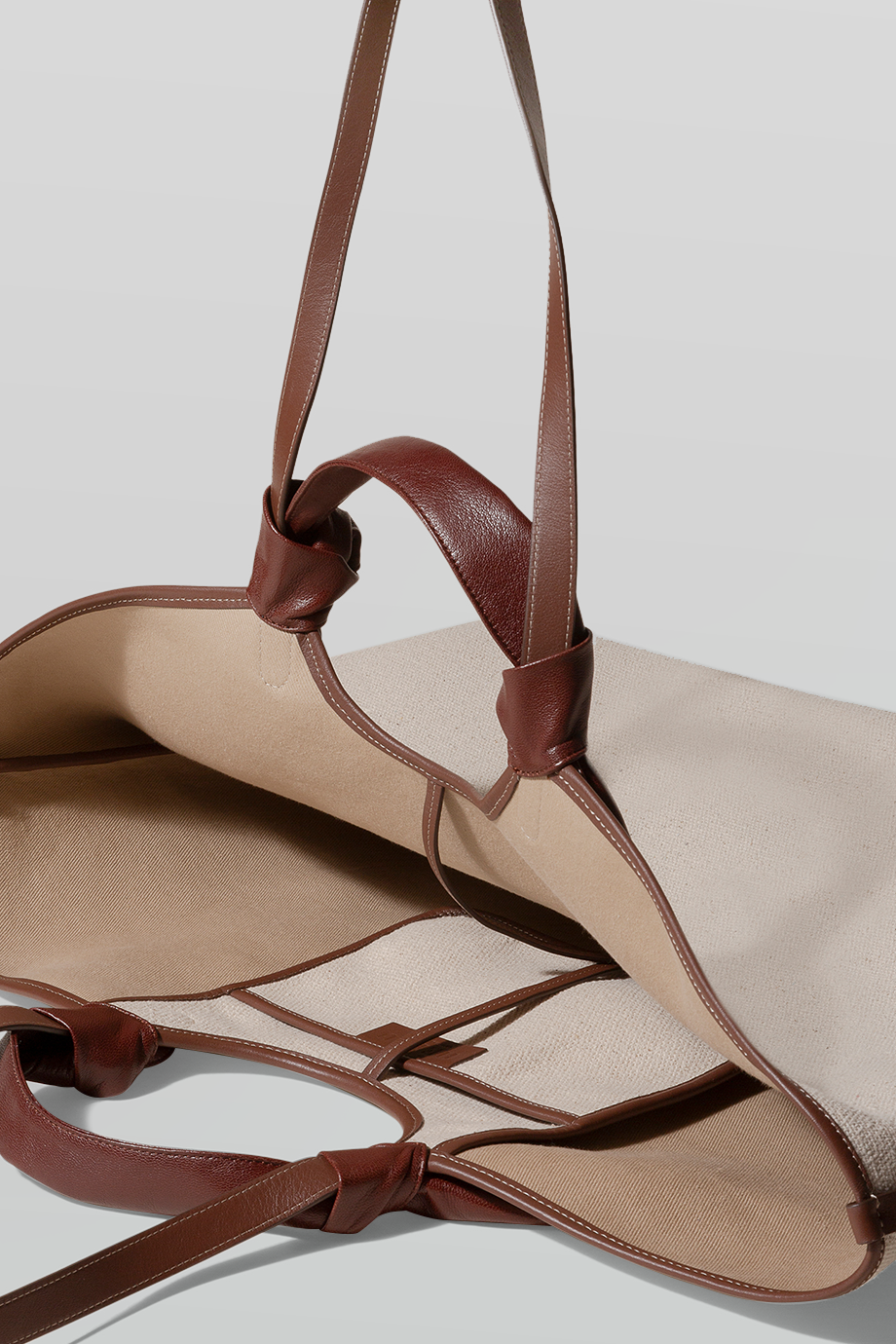 HEREU｜FONOL 真皮結飾折疊帆布托特包