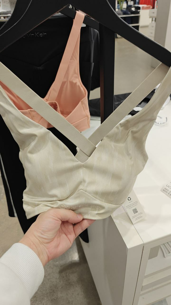 [S] CALVIN KLEIN MULTI GREEN SOFT SPORT MEDIUM IMPACT SPORTS BRA, SP40603057-408F162250 (SCK710)