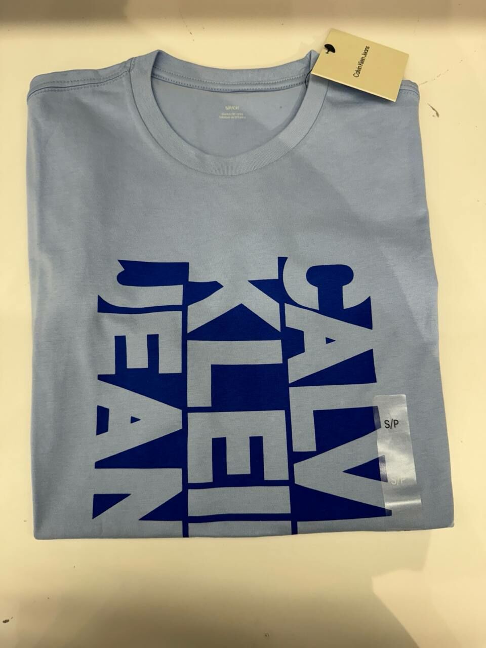 [S] CALVIN KLEIN LATERAL LOGO GRAPHIC CLASSIC T-SHIRT,BLUE, SP40605747-4RB832G430 (SCK726)