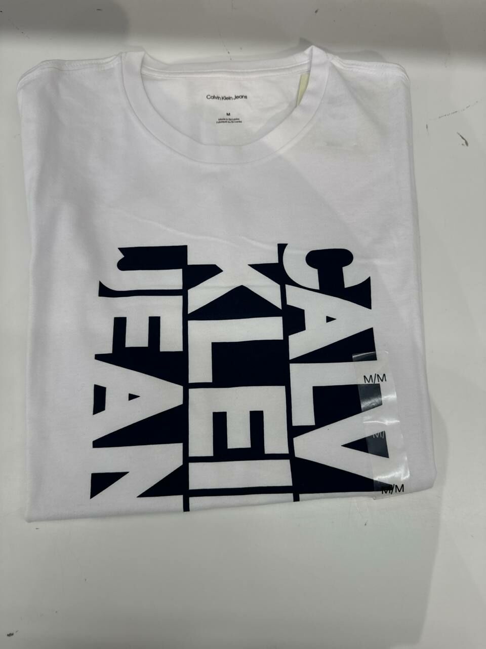 [S] CALVIN KLEIN LATERAL LOGO GRAPHIC CLASSIC T-SHIRT,WHITE, SP40605724-4RB832G110 (SCK711)