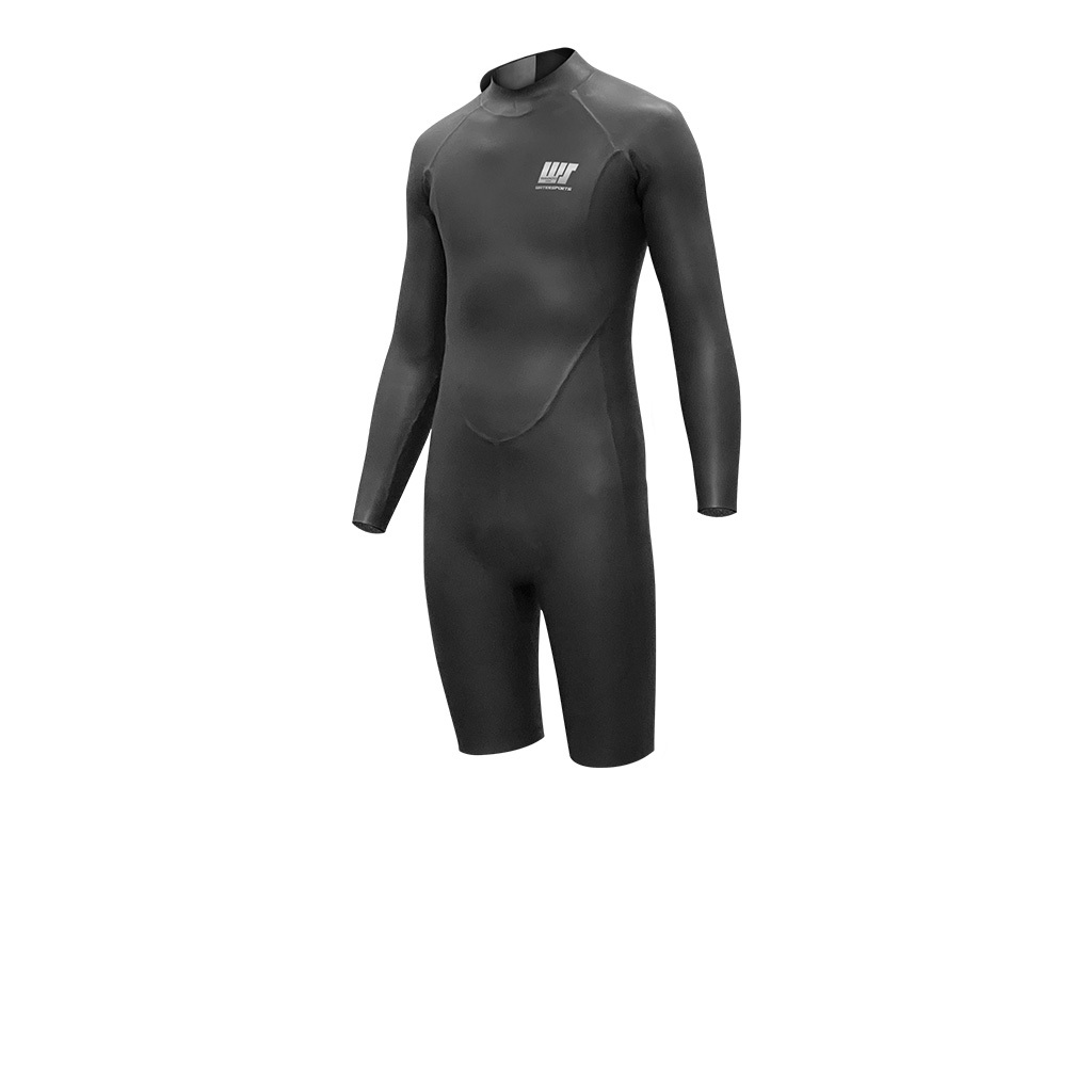 3.5mm 中性 YAMAMOTO 光皮連身防寒膠衣 - 黑