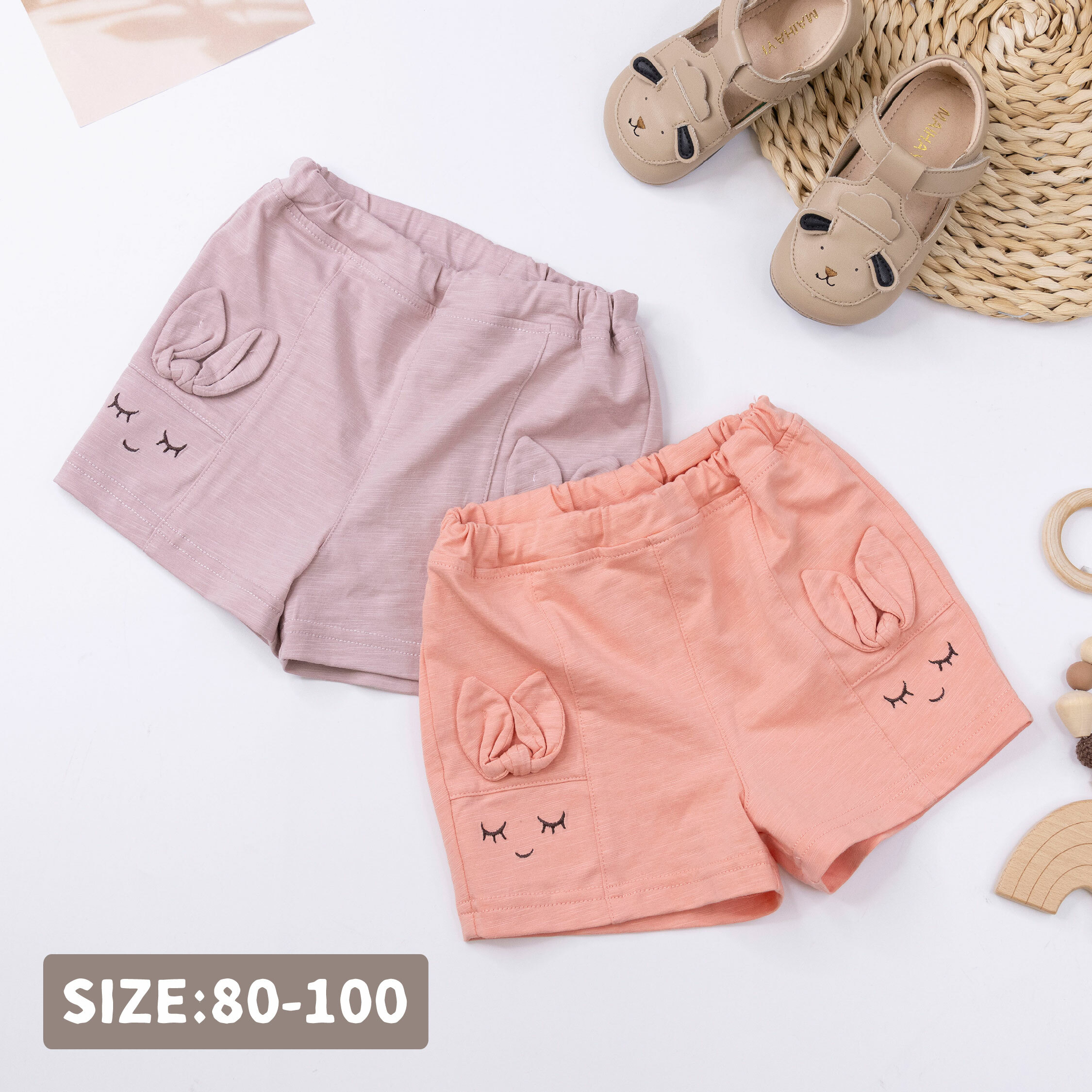 范侖鐵諾【32059】俏皮閉眼兔兔短褲＊二色